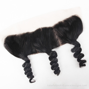 Wholesale Brazilian Hair 13*4 frontal Cuticle Aligned Virgin loose wave Human Hair Brazilian loose wave remy hair extension